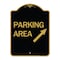 Signmission Parking Area Up Right Arrow, Black & Gold Aluminum Architectural Sign, 18" x 24", BG-1824-24613 A-DES-BG-1824-24613 - alternate 1
